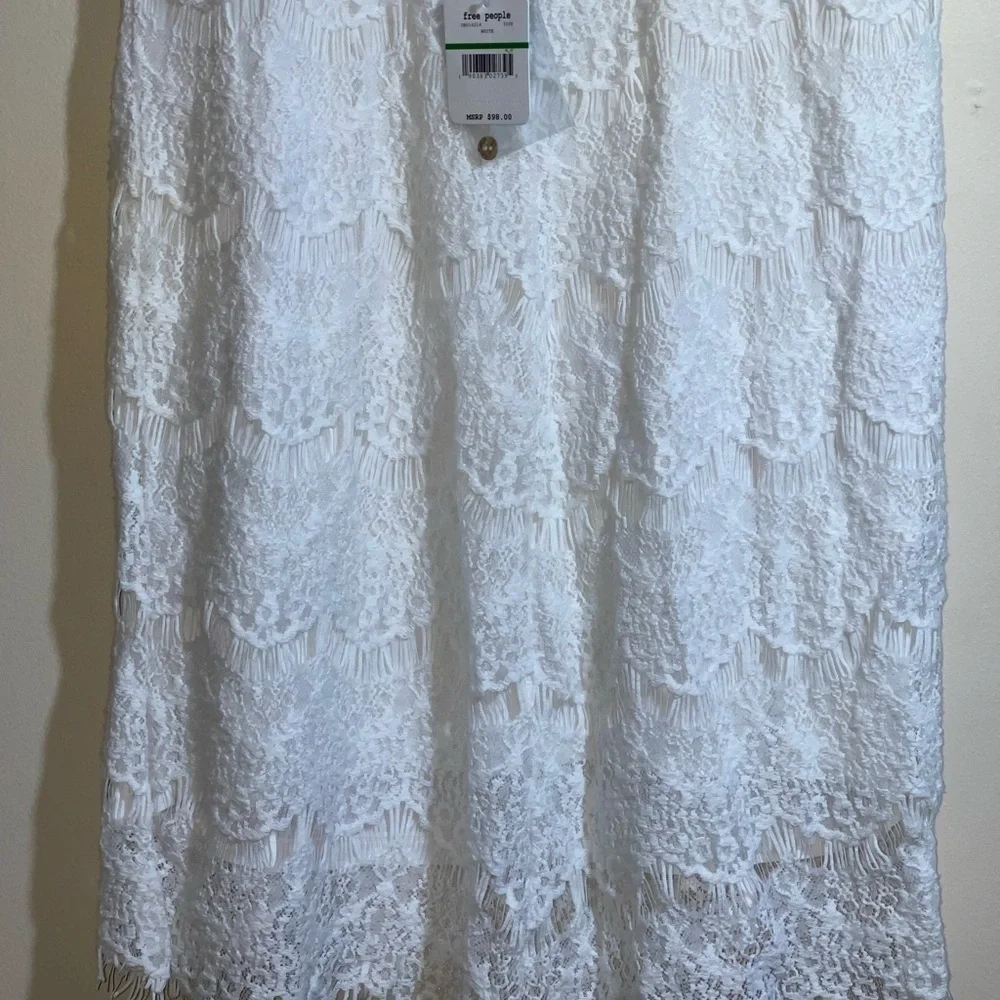 Free People Cora Daydreamer Lace Dress in White Sz. Large NWT